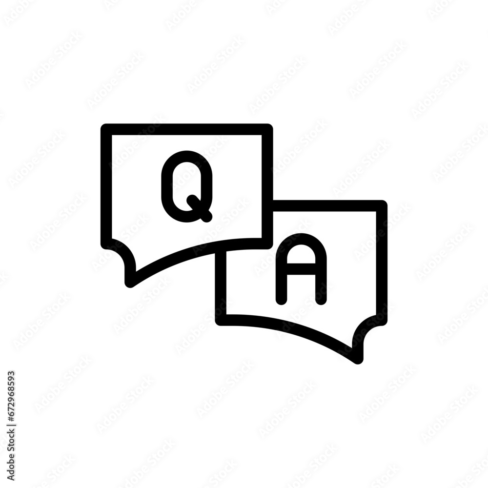 FAQ support helpdesk icon with black outline style. faq, question, help, ask, support, answer, information. Vector Illustration FAQ support helpdesk icon with black outline style. faq, question, help, ask, support, answer, information. Vector Illustration