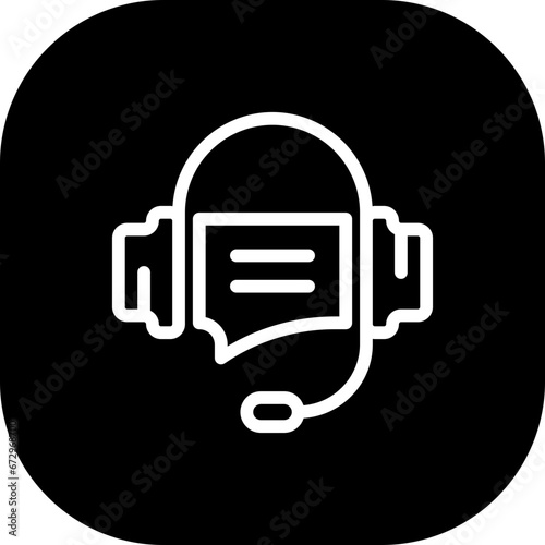 Support message support helpdesk icon with black filled line outline style. message, support, chat, customer, service, online, help. Vector Illustration