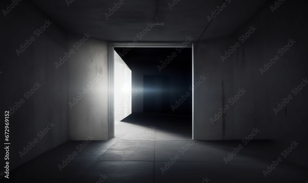 Standard-Eingang im Dunkeln - Alltäglich, Dunkelheit, Schatte
Offene Tür mit Licht 