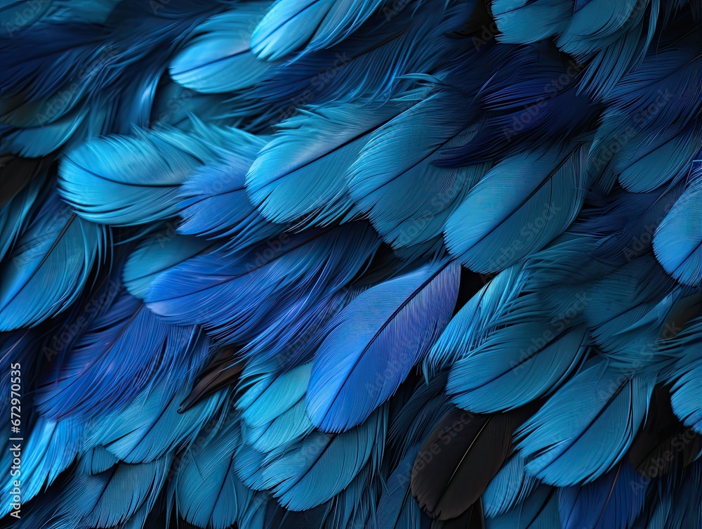 Fototapeta premium blue and black feathers background