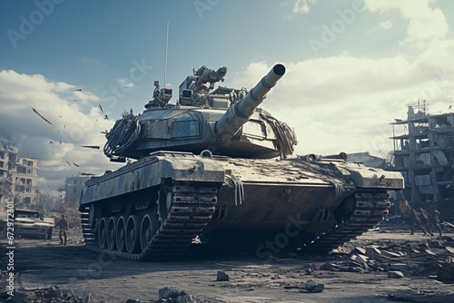 A Tank on the Battlefield photo