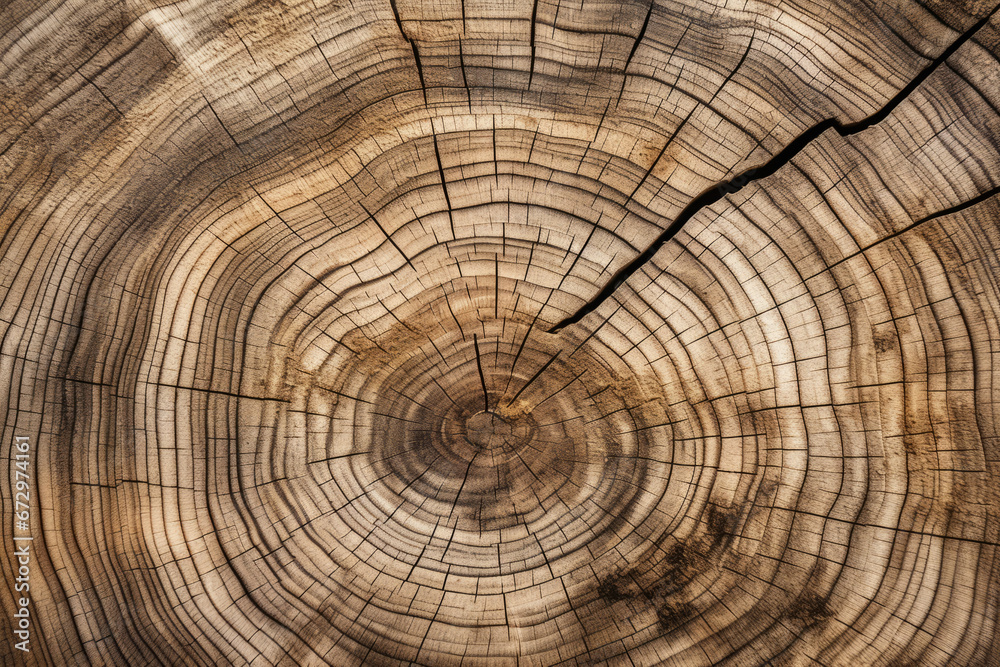 Old wooden oak tree surface. Rough organic texture of tree rings. Generative AI Old wooden oak tree surface. Rough organic texture of tree rings. Generative AI