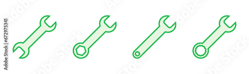 Wrench icon set. repair icon vector. tools icon vector