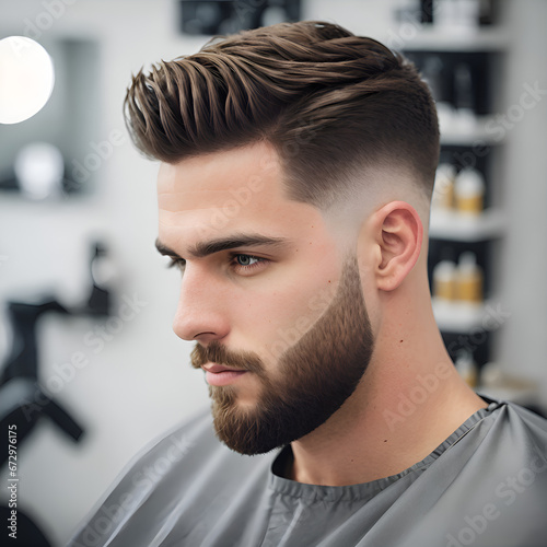 Man with professional haircut
