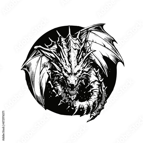 Dungeons and Dragons Icon - Fantasy, Adventure, Exciting, Mystical - Generative AI Art Image - SVG