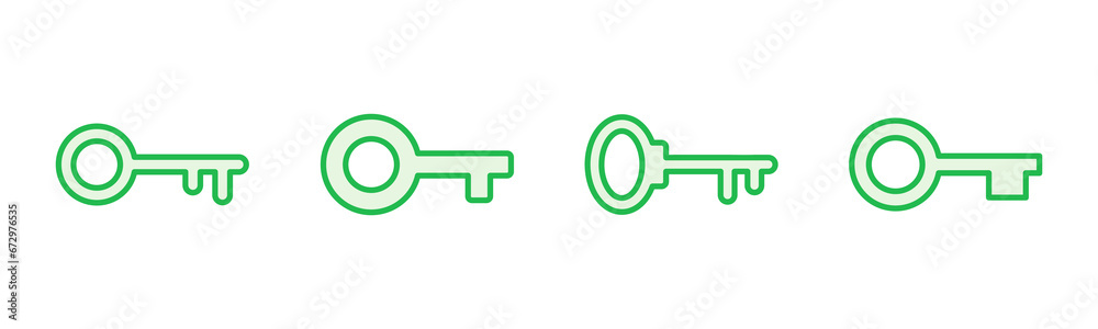 Key icon set. Key vector icon. Key symbol Key icon set. Key vector icon. Key symbol
