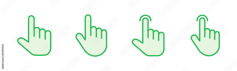 Hand cursor icon set. cursor icon vector. hand cursor icon click Hand cursor icon set. cursor icon vector. hand cursor icon click