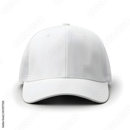 Blank white hat mockup. Generative ai. 
