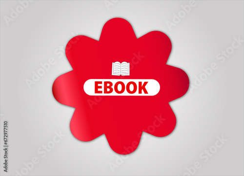 red flat sale web banner for e book banner and poster