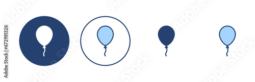 Balloon icon vector. Party balloon sign and symbol