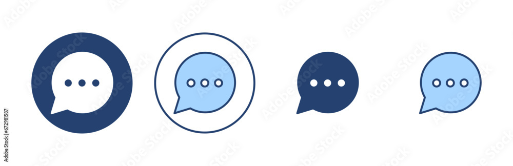 Chat icon vector. speech bubble sign and symbol. comment icon. message Chat icon vector. speech bubble sign and symbol. comment icon. message