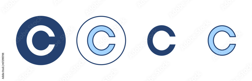 Copyright icon vector. copyright sign and symbol Copyright icon vector. copyright sign and symbol