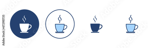 coffee cup icon vector. cup a coffee sign and symbol