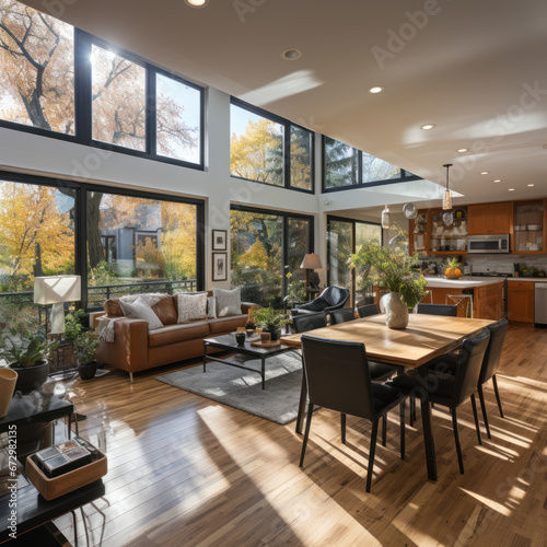 Redesigned home with large windows to maximize 