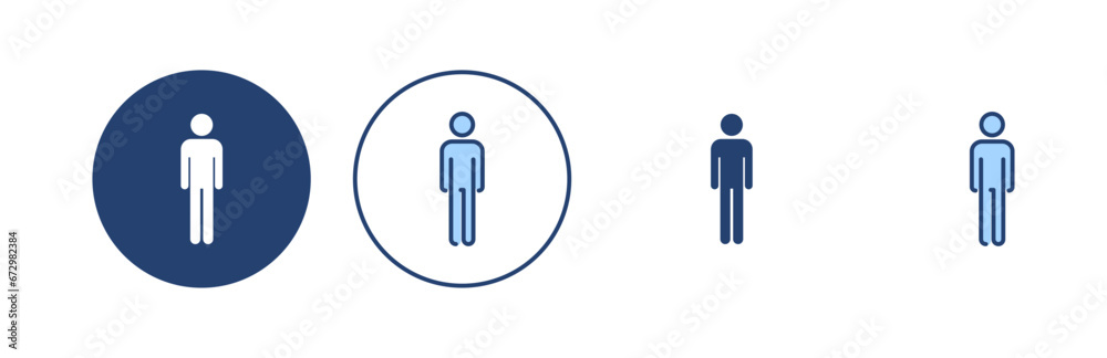 Man icon vector. male sign and symbol. human symbol