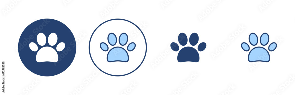 Paw icon vector. paw print sign and symbol. dog or cat paw Paw icon vector. paw print sign and symbol. dog or cat paw