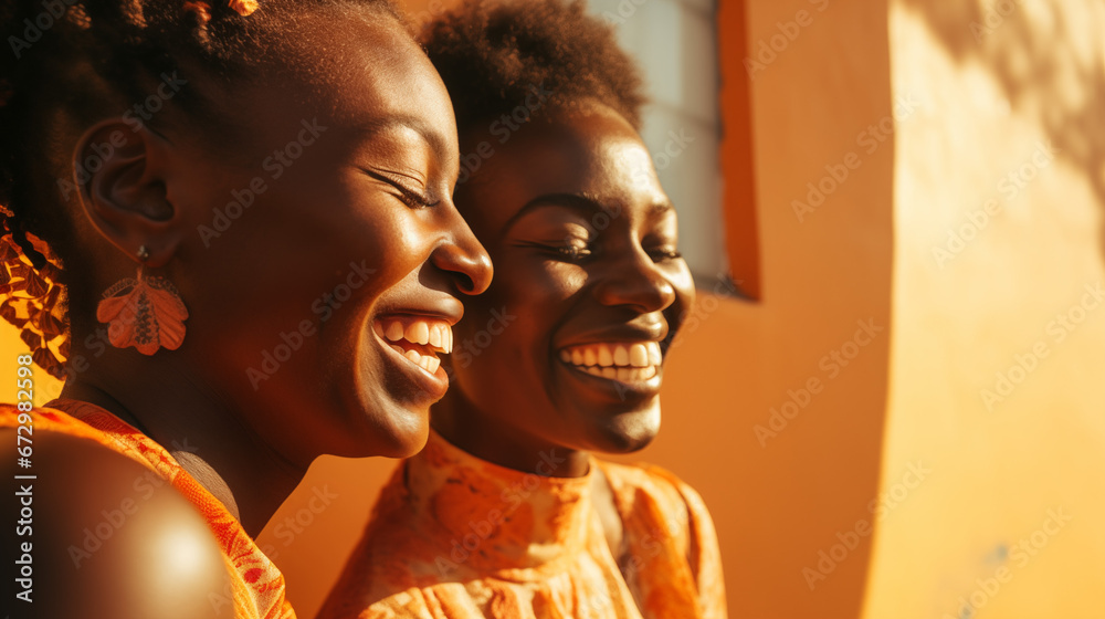 Sunlit Smiles, African Women Joy Sunlit Smiles, African Women Joy
