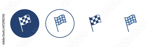 Racing flag icon vector. race flag sign and symbol.Checkered racing flag icon