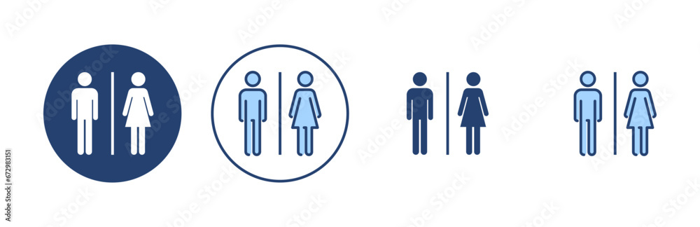Toilet icon vector. Girls and boys restrooms sign and symbol. bathroom sign. wc, lavatory Toilet icon vector. Girls and boys restrooms sign and symbol. bathroom sign. wc, lavatory