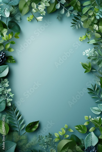 Foliage vertical background with copy space for text photo