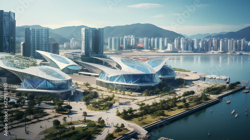 generative ai, Artful Ascent: The Skyscrapers of Busan Innovation City