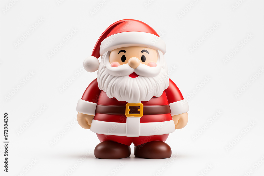 Santa Claus toy miniature on white background. Santa Claus toy miniature on white background.