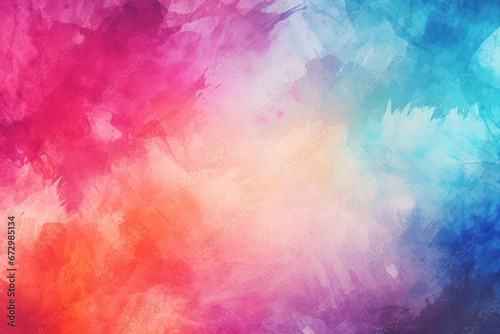 colors abstract watercolor background for design. Color gradient, rainbow iridescent, bright, fun. Rough, grain, noise, grungy
