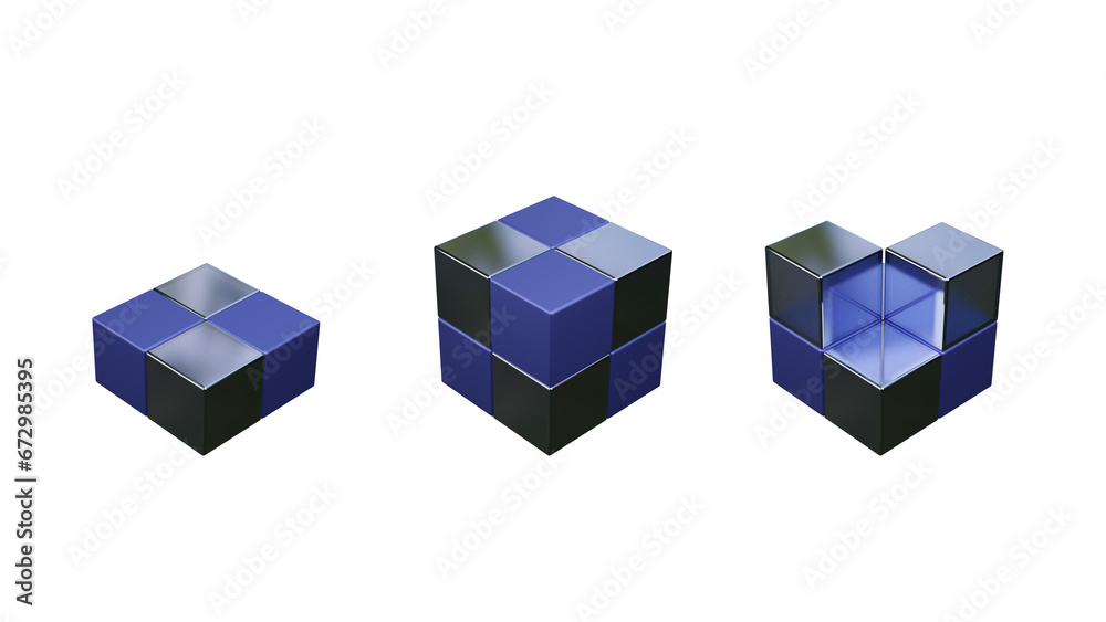 isolated 3d render image of purple and blue metal glass cubes abstract art on white transparent background isolated 3d render image of purple and blue metal glass cubes abstract art on white transparent background