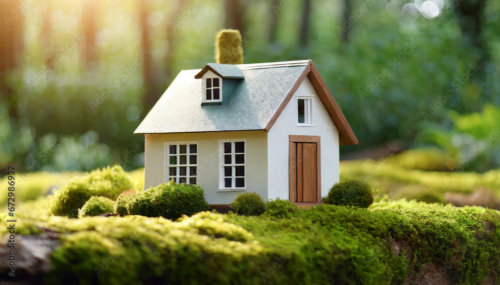charming eco-friendly mini house nestled in a garden, adorned with windows and a welcoming door, symbolizing sustainable real estate investments blending with the beauty of nature in the warm sunlight charming eco-friendly mini house nestled in a garden, adorned with windows and a welcoming door, symbolizing sustainable real estate investments blending with the beauty of nature in the warm sunlight