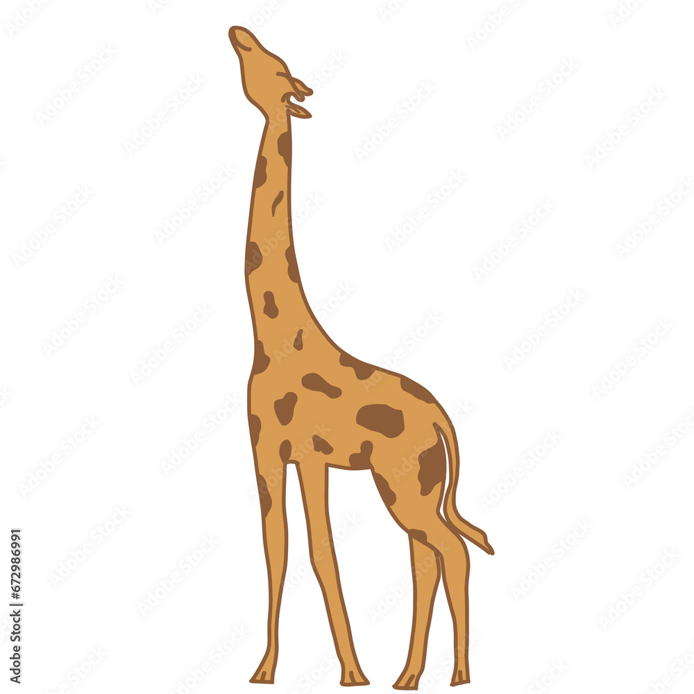 Obraz premium giraffe cartoon illustration