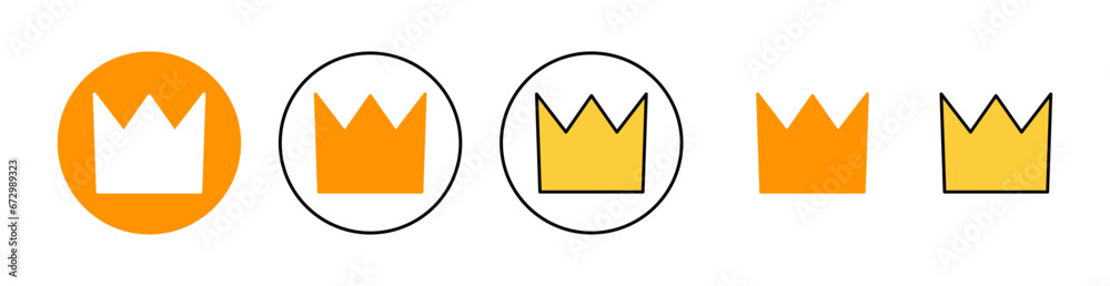 Crown icon set for web and mobile app. crown sign and symbol Crown icon set for web and mobile app. crown sign and symbol