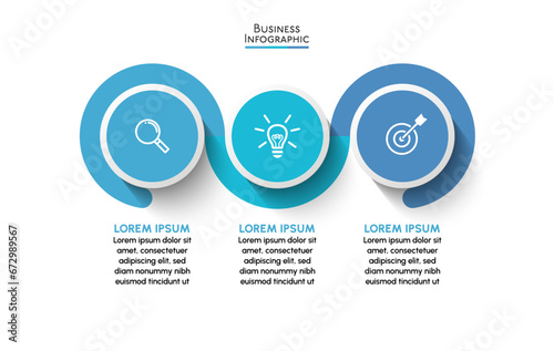 Business data visualization. timeline infographic icons designed for abstract background template © Surapong