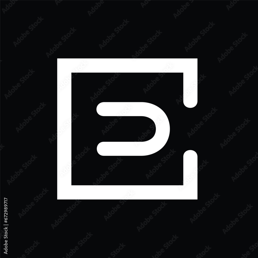 Initial Letter E, with monogram style, simple abstract flat logo vector. Initial Letter E, with monogram style, simple abstract flat logo vector.