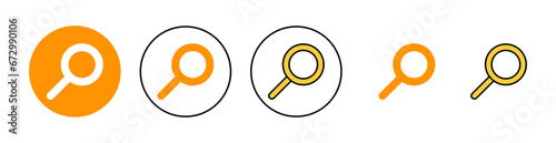 Search icon set for web and mobile app. search magnifying glass sign and symbol