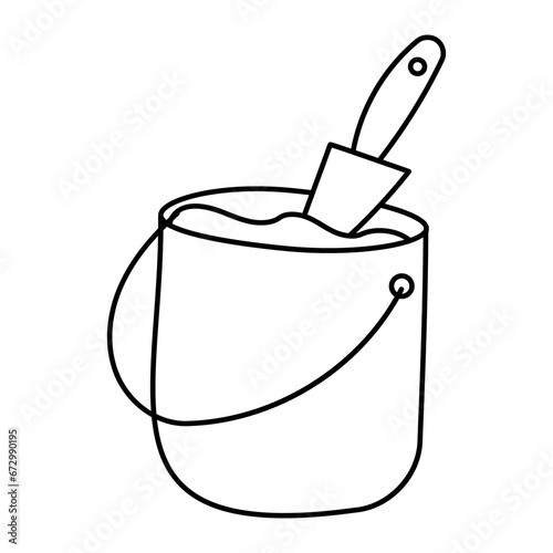 bucket sand scoop play children figures icon