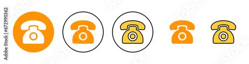 Telephone icon set for web and mobile app. phone sign and symbol © Lunaraa