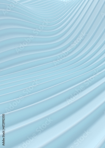 Wave band surface abstract background. 3D illustration.