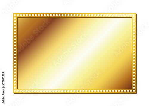 Gold decorative frame with flashy design