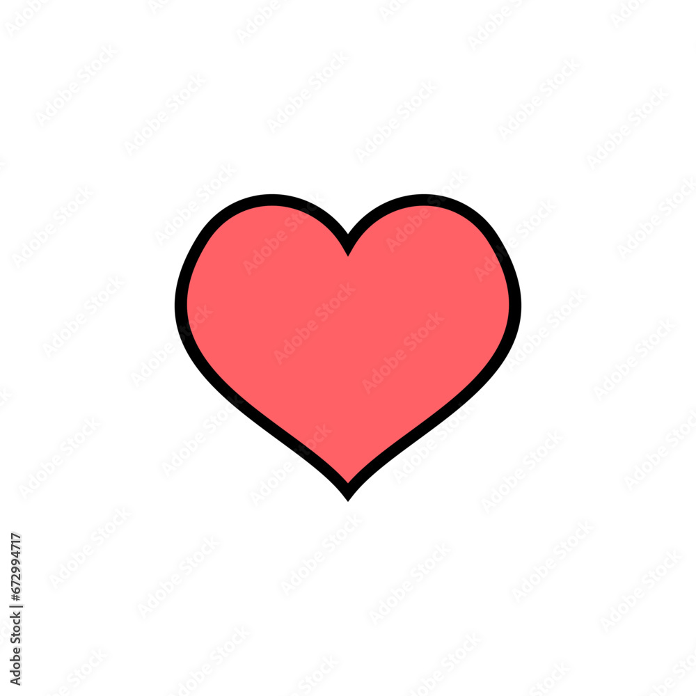 Love icon set illustration. Heart sign and symbol. Like icon vector.