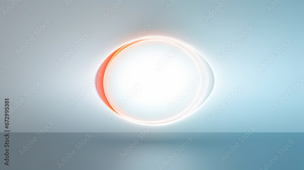 Neon Dreams: A Modern Abstract Art Light Background with Minimal Is Glowing On White Light Backdrop