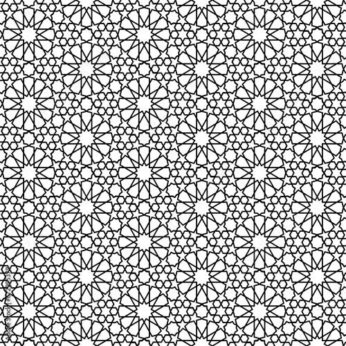 Luxury geometric Islamic pattern, seamless / tileable art deco pattern, png with transparent background. 8K