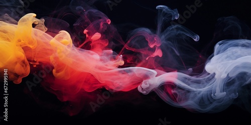 Colored smoke isolated on black background © ergapamungkas