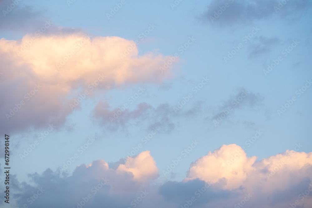 Beautiful sunset sky with cloud.