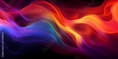 Wallpaper Mural Colorful fluid smoke abstract web background - generative ai Torontodigital.ca