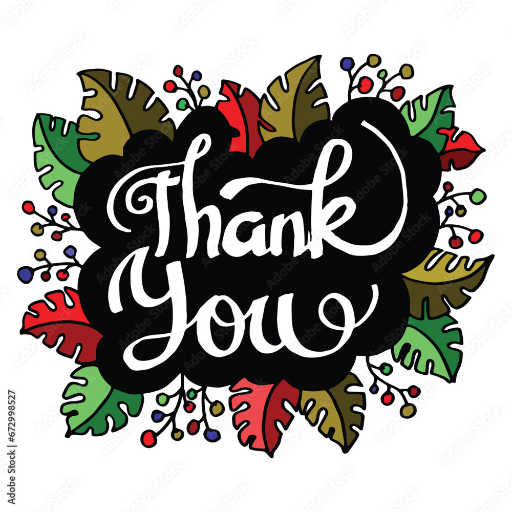 Hand writting lettering typography of thank you illustration vector Hand writting lettering typography of thank you illustration vector