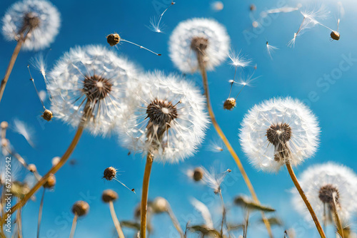 dandelion in the wind  White dandelions HD 8K wallpaper 