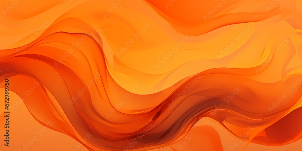 Orange fluid smoke abstract web background - generative ai