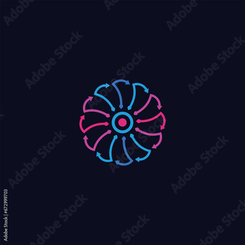 Abstract Chemical Arrow and Ornament Combination