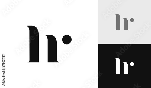 Letter HR initial monogram logo design