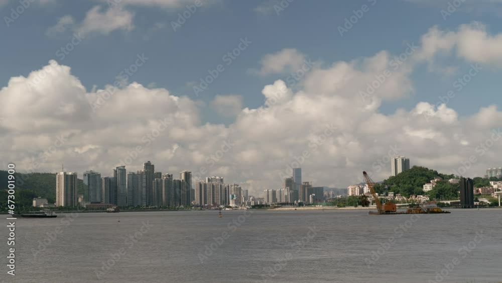 Delayed Shooting of Urban Landscape in Macau, China Delayed Shooting of Urban Landscape in Macau, China